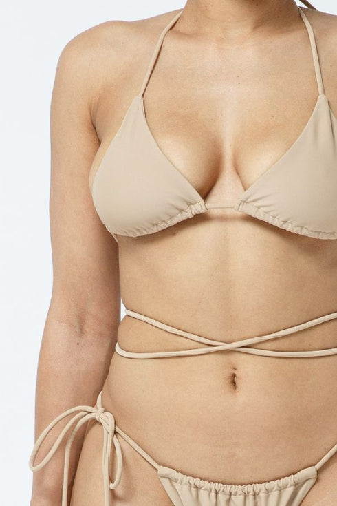 2 Pc. Wrap Bikini Set - Nude - SohoGirl.com